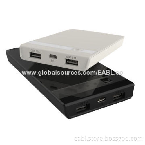 Mobile Power Packs for iPhone/Mobile Phones, 10,000mAh, Dual-output, 5V, Portable, Slim, Colorful